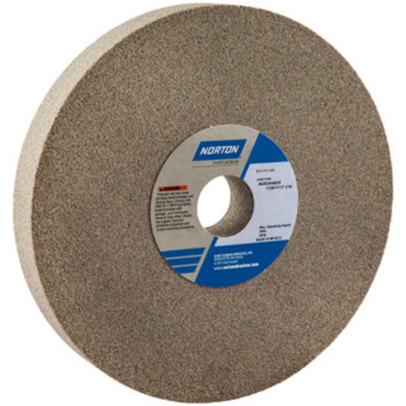 Norton 8 Diam x 1-1/4 Hole x 1 Thick, K Hardness, 60 Grit Surface Grinding Wheel Aluminum Oxide, Type 1, Medium Grade, 3,600 Max RPM, Vitrified Bond, No Recess 66253044629 – 98467749