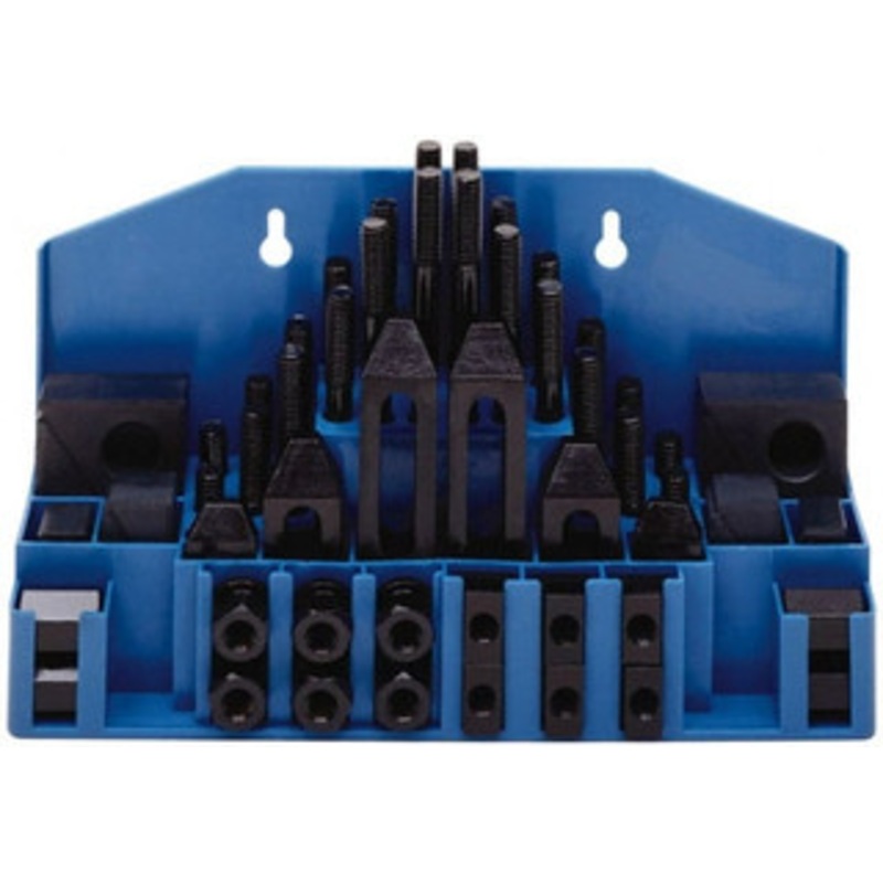 Value Collection 52 Piece Fixturing Step Block & Clamp Set with 1 Step Block, 1/2 T-Slot, 3/8-16 Stud Thread 7/8 Nut Width, 3, 4, 5, 6, 7 & 8 Stud Lengths 400-3501 – 06944482