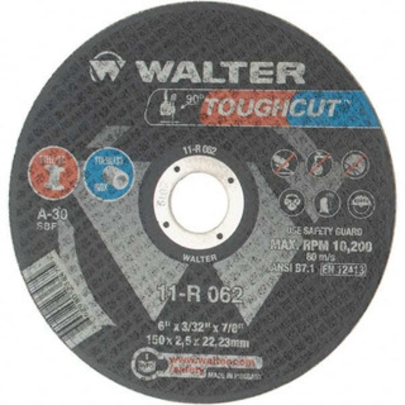 Value Collection 6 x 3/32, 7/8 Hole 30 Grit Cutoff Wheel 10,200 Max RPM BD-W11R062 – 43580232
