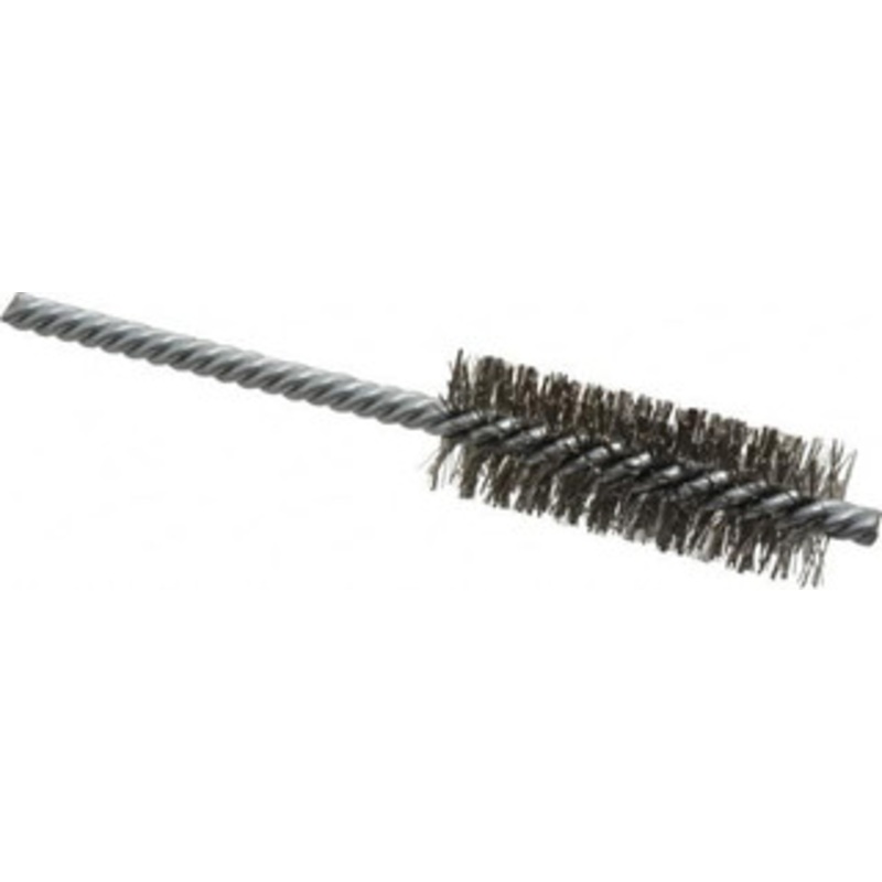 Weiler Abrasives 7/8 Diam Helical Stainless Steel Tube Brush Double Spiral, 0.0104 Filament Diam, 2-1/2 Brush Length, 5-1/2 OAL, 1/4 Diam Shank 98374 – 75850958