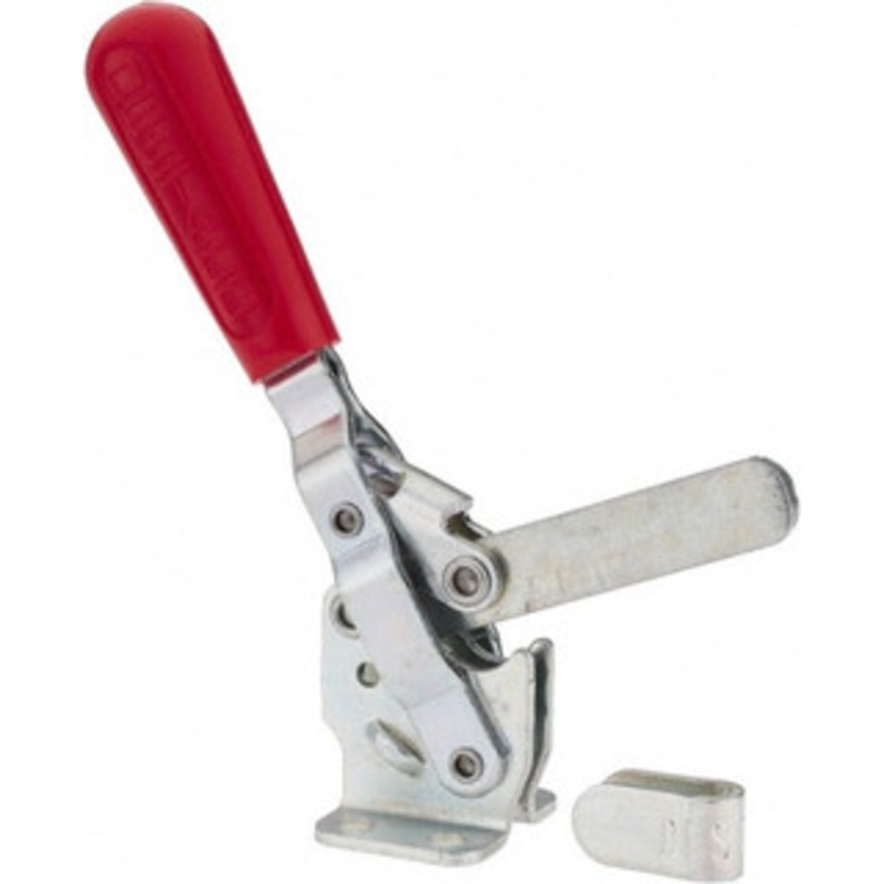 Destaco 499 Lb Holding Capacity, Vertical Handle, Manual Hold Down Toggle Clamp 57 Handle Movement, 99 Bar Opening, Solid Bar, Flanged Base, Carbon Steel 207-S – 98826399