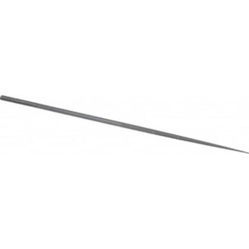 Grobet USA 5-1/2 Needle Precision Swiss Pattern Round File 2 Cut, 2-1/2 LOC, with Handle 31.586 – 60235728