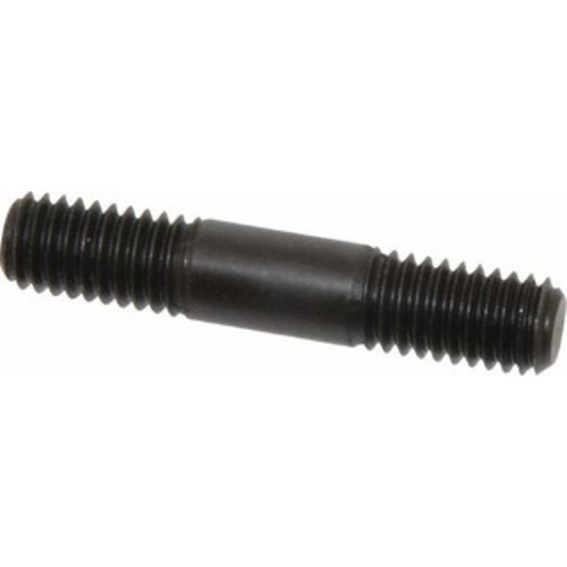 Jergens, Inc. 3/8-16 2 OAL Equal Double Threaded Stud Alloy Steel, Black Oxide Finish, 5/8 Equal Thread Length 38121 – 82422205