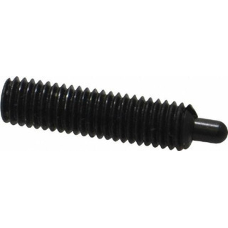 Jergens M5 x 0.8, 19mm Thread Length, 3mm Plunger Projection, Steel Threaded Spring Plunger 2.36mm Max Plunger Diam, 19mm Plunger Length, 1.31 Kg Init End Force, 5 Kg Final End Force, 2.5mm Hex 26871 – 82506049