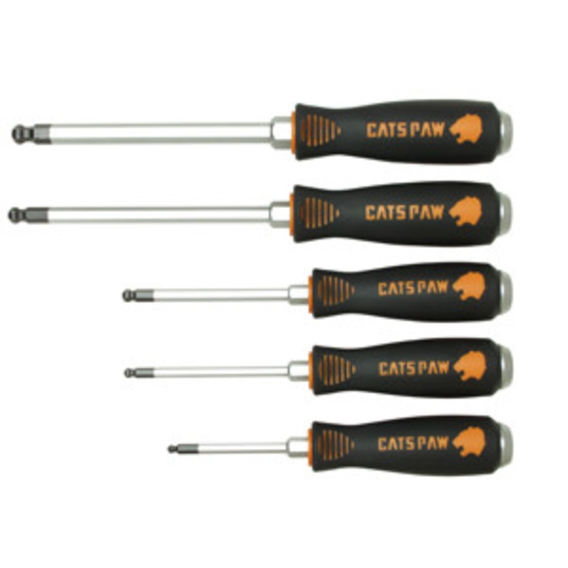 Mayhew 5 Piece SAE Hex Ball Driver Set Cats Paw – MH66309