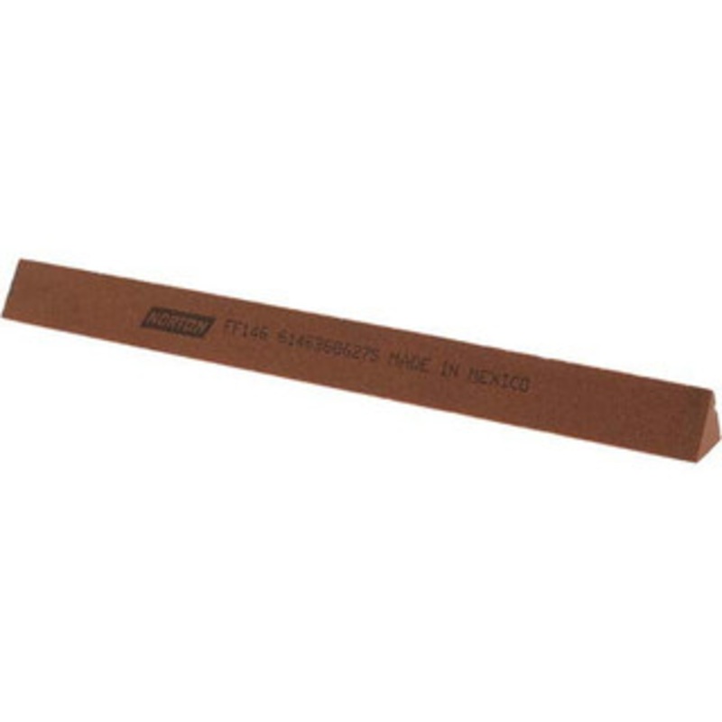 Norton 6 Long x 1/2 Wide x 1/2 Thick, Aluminum Oxide Sharpening Stone Triangle, Fine Grade 61463686275 – 05139381