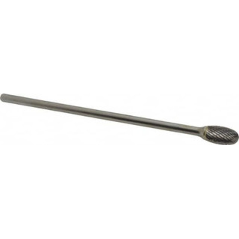 SGSPRO 1/2 Cut Diam, 1/4 Shank Diam, Carbide Double Cut Oval Burr Radius End, 7/8 LOC 16528 – 05292602