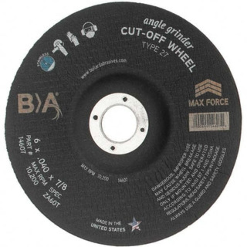 Value Collection 6 x 0.04, 7/8 Hole Aluminum Oxide Cutoff Wheel 10,200 Max RPM BD-KP10329 – 43583871