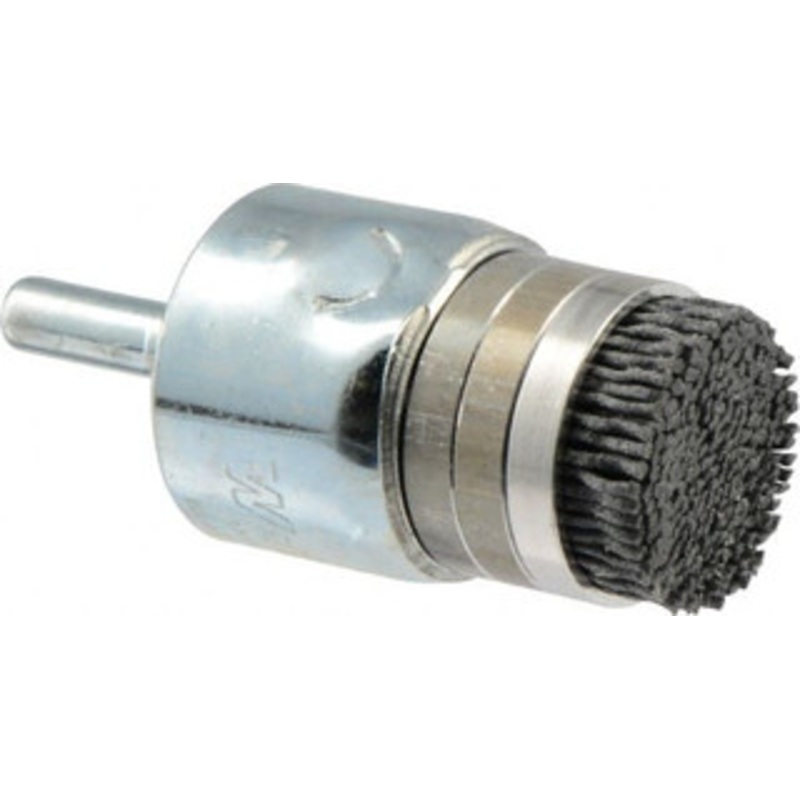 Weiler Abrasives 1 Diam Nylon Bridled Crimped End Brush 3/8 Trim Length, 1/4 Shank Diam, 10,000 Max RPM 11170 – 75847004