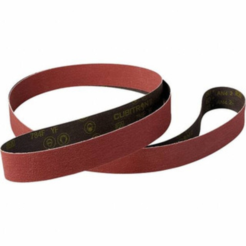 3M 8 Wide x 60 OAL, 60 Grit, Ceramic Abrasive Belt Ceramic, Medium, Coated, YF Weighted Cloth Backing, Series 784F 7010512311 – 55775415