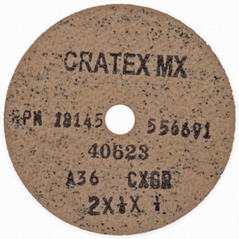 Cratex 2 Diam, 1/4 Hole, 36 Grit Aluminum Oxide Fiber Disc Very Coarse 40623 – 03596319