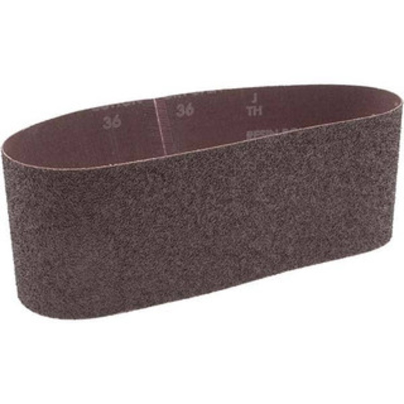 Norton 4 Wide x 24 OAL, 36 Grit, Aluminum Oxide Abrasive Belt Aluminum Oxide, Very Coarse, Coated, X Weighted Cloth Backing, Series R228 78072780438 – 67857177