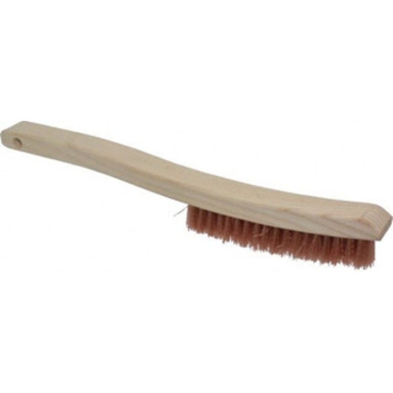 Osborn 4 Rows x 18 Columns Polypropylene Platers Brush 6 Brush Length, 13-1/4 OAL, 7/8 Trim Length, Wood Curved Handle 0005404500 – 53502449