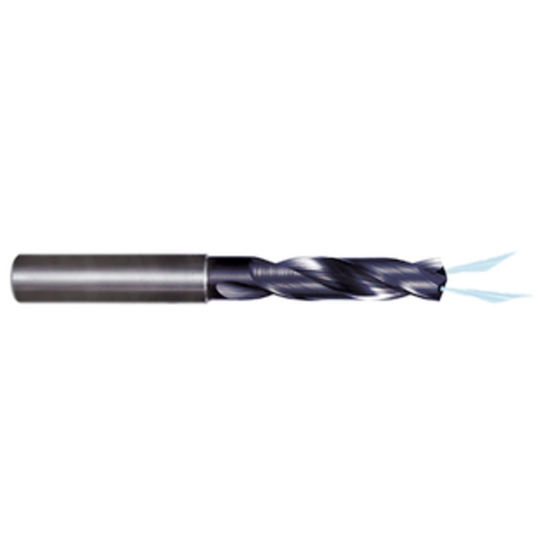 Rushmore USA Solid Carbide AlTiN 3XD Coolant Thru Drill, 4.5mm Size, 0.1772 Decimal Size, 0.2362 Shank Diameter, 0.944 Flute Length, 2.59 Overall Length