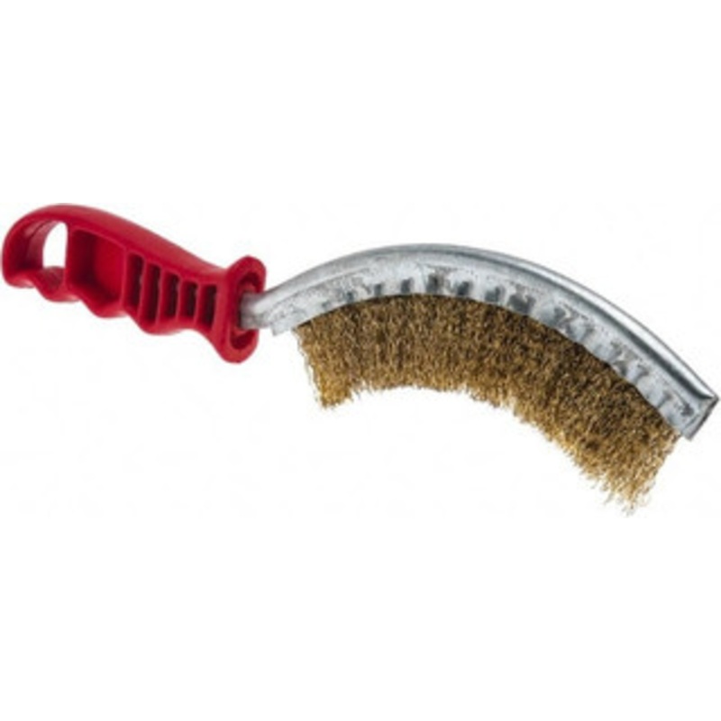 Value Collection 1 Trim Length Brass Coated Steel Scratch Brass Coated Brush 5-1/2 Brush Length, 10 OAL, 1 Trim Length, Plastic Ergonomic Handle 17230.001 – 64955560