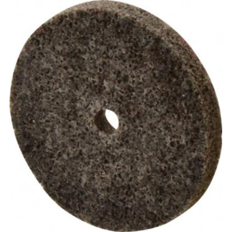 3M 2 Diam, 1/4 Face Width, 1/4 Center Hole, Coarse Grade, Aluminum Oxide Deburring Wheel Unitized, Hard Density 8 Grade, 22,100 RPM 7000000693 – 01175074