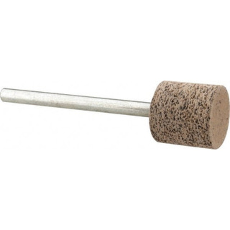 Cratex 1/2 Head Diam x 1/2 Thickness, W185, Cylinder End, Aluminum Oxide Mounted Point Very Coarse Grade, 36 Grit, 16,870 RPM W185A36CXG 1/8 – 03599016