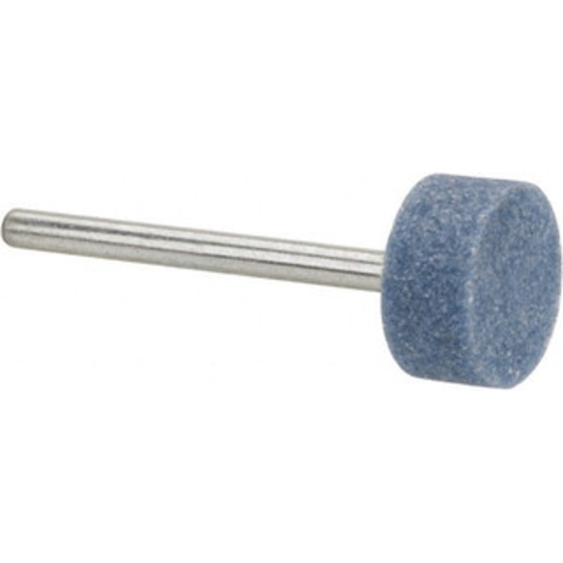 Tru-Maxx 1/2 Head Diam x 1/4 Thickness, W183, Cylinder End, Aluminum Oxide Mounted Point Blue, Medium Grade, 60 Grit, 76,500 RPM 66253291692 – 89678965