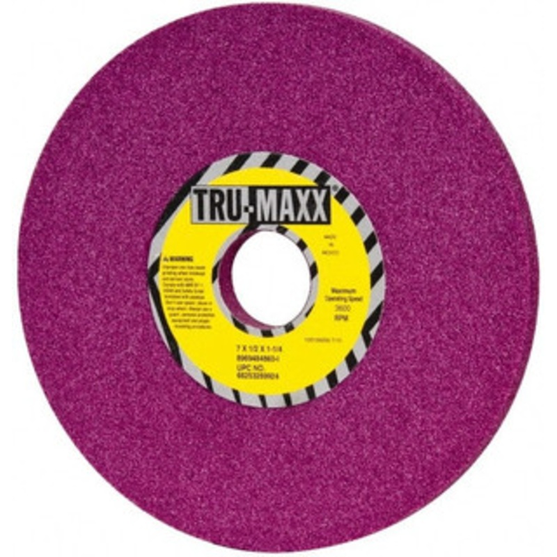 Tru-Maxx 7 Diam x 1-1/4 Hole x 1/2 Thick, I Hardness, 60 Grit Surface Grinding Wheel Aluminum Oxide, Type 1, Medium Grade, 3,600 Max RPM, No Recess 66253269924 – 89694848