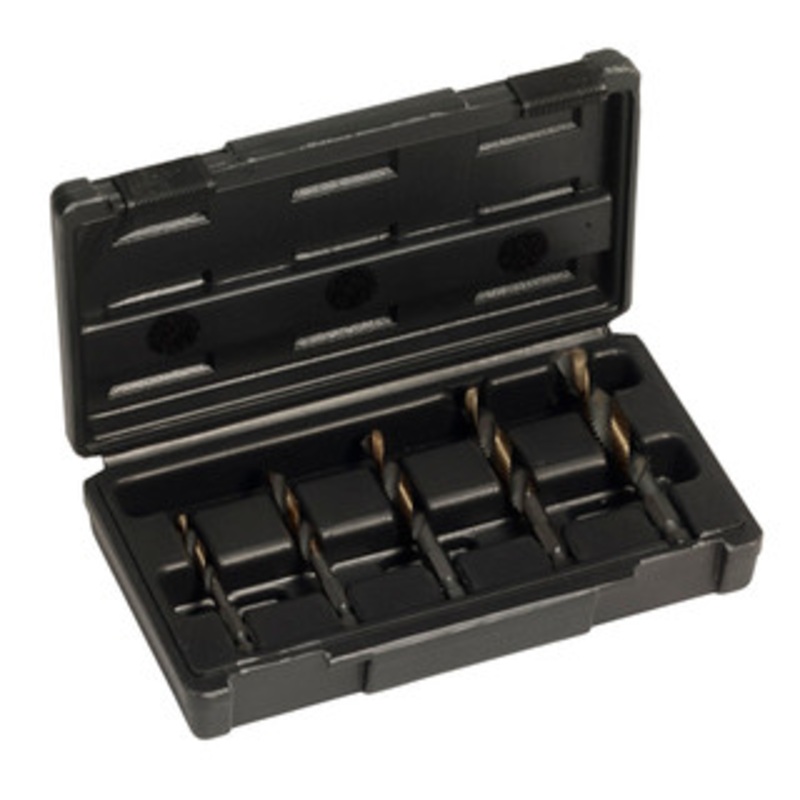 Champion Hex Shank Drill & Tap Combination Set, 1/4, 5pcs – DT22HEX-SET-NC5