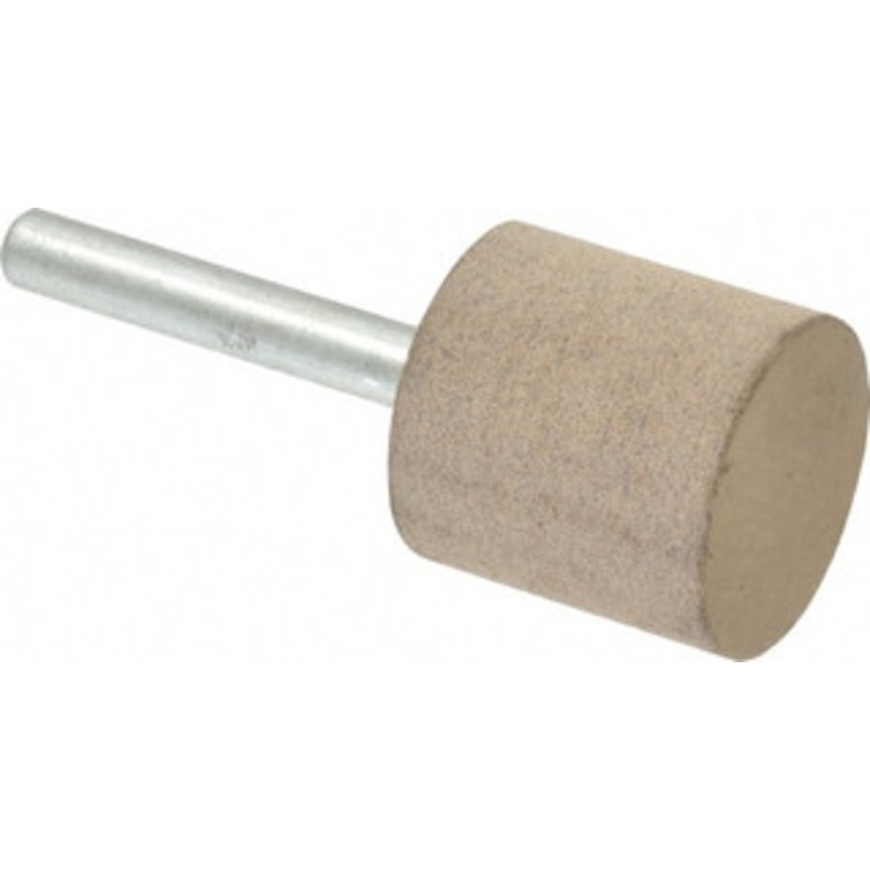 Cratex 1 Head Diam x 1 Thickness, W220, Cylinder End, Aluminum Oxide Mounted Point Medium Grade, 80 Grit, 15,750 RPM W220A80CXH 1/4 – 03599164