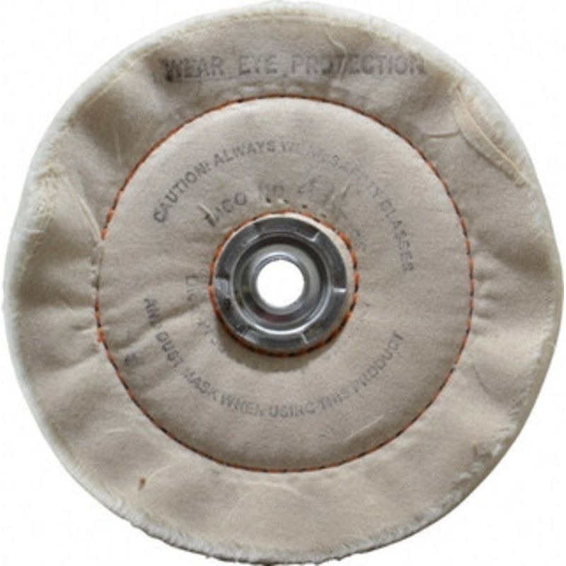 Dico 6 Diam x 3/4 Thick Unmounted Buffing Wheel Cushion Sewn, 1/2 Arbor Hole, Medium Density 52641-6 – 00533281