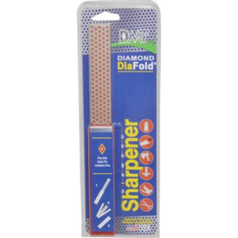 DMT Fine Grade, Diamond Whetstone Sharpener 600 Grit, 25 Micron, Diamond Area 4.3 Long x 1 Wide, 9-1/2 Open Length, 5 Closed Length FWF – 05126008