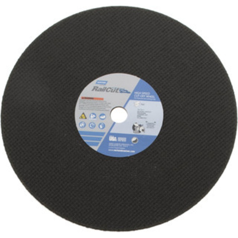 Norton 14 x 1/8, 1 Hole 24 Grit Zirconia Alumina Cutoff Wheel Very Coarse, Reinforced, 5,400 Max RPM, Use with Electric & Gas Powered Saws 66253363694 – 36953156