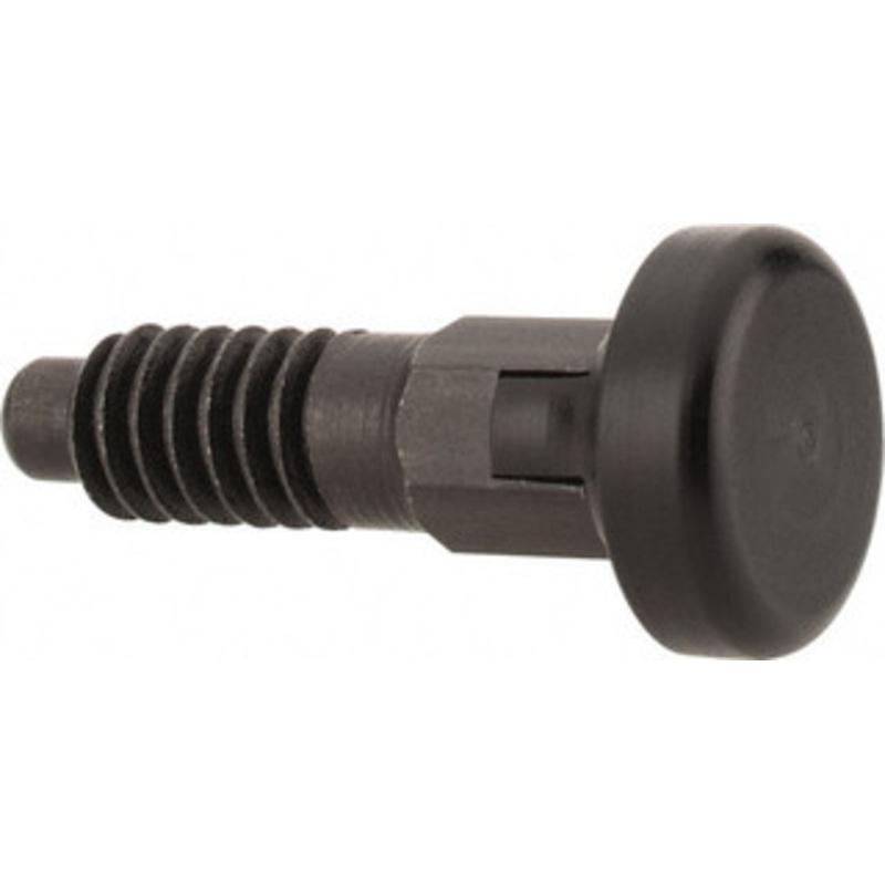 Vlier 1/2-13, 0.31 Max Plunger Diam, 0.5 Lb Init to 1.75 Lb Final End Force, Locking Knob Handle Plunger Delrin Knob, 1-1/4 Body Length, 1 Length Under Head/Shoulder, 1/4 Plunger Projection SPRTL500P – 62123807