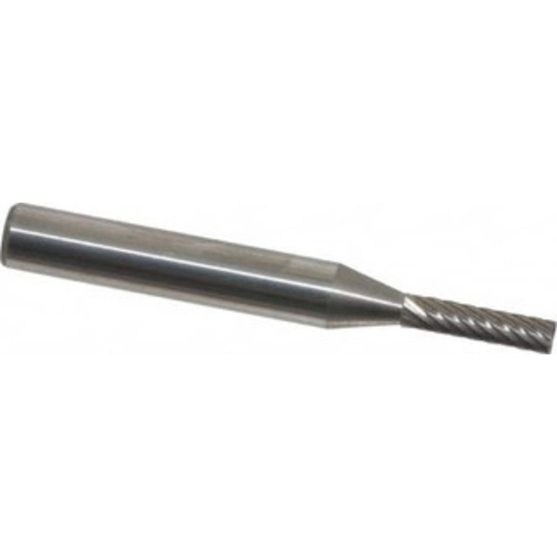 Atrax 1/8 Cut Diam, 1/4 Shank Diam, Carbide Single Cut Cylinder Burr with End Cut End Cut End, 2 OAL, 5/8 LOC SB-11SC-ATX – 07588494