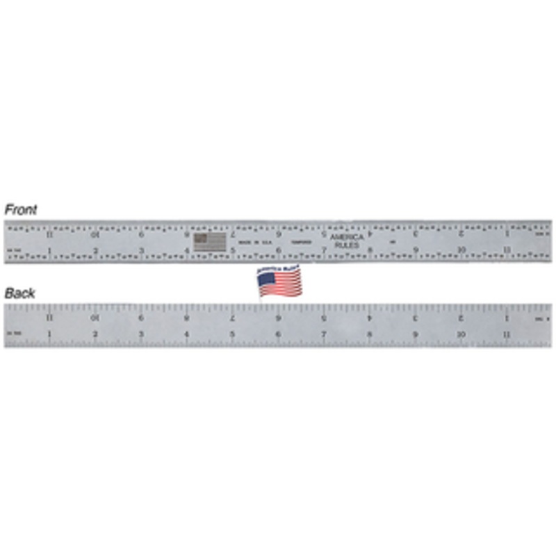 Fowler 6 Satin Chrome IN/mm Flexible America Rule – 52-380-006-1