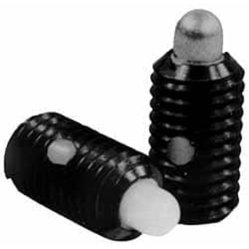 Gibraltar M12 x 1.75, 20.5mm Thread Length, 6.5mm Plunger Projection, Steel Threaded Spring Plunger 6.3mm Max Plunger Diam, 0.77 Kg Init End Force, 3.86 Kg Final End Force MSWN10-8FSL-PTG – 03313582