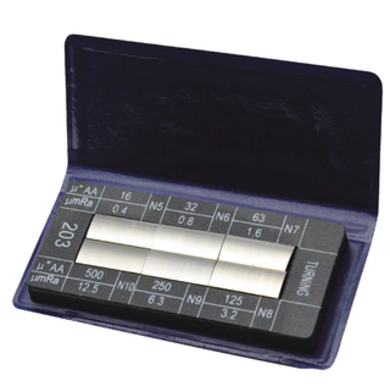 Precise Surface Finish Comparator, Specimens: 16, 32, 63, 125, 250, 500, Machining Processes – Turning – 908