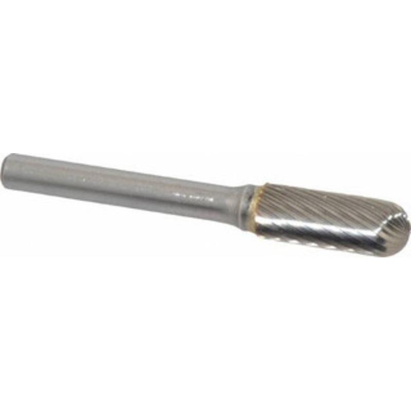 SGSPRO 3/8 Cut Diam, 1/4 Shank Diam, Carbide Single Cut Cylinder Burr with Radius Radius End, 1 LOC 11800 – 05290267