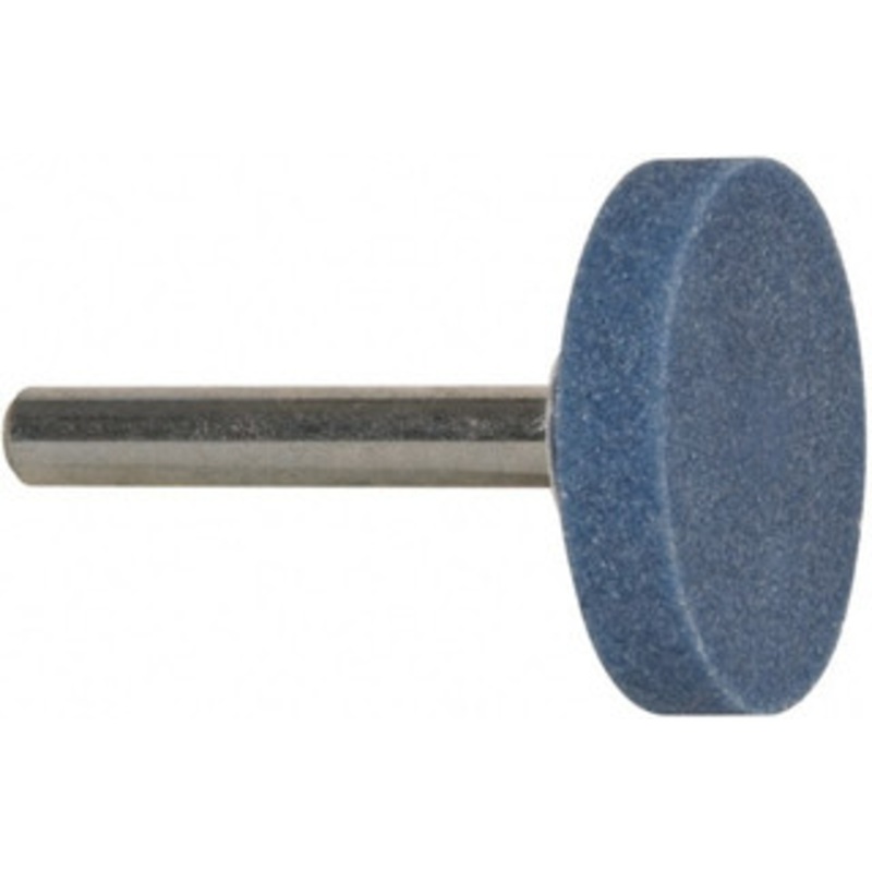 Tru-Maxx 1-1/4 Head Diam x 1/4 Thickness, W225, Cylinder End, Aluminum Oxide Mounted Point Blue, Medium Grade, 60 Grit, 30,560 RPM 66253292122 – 89680276
