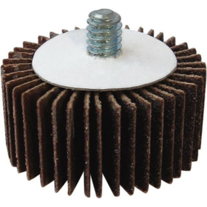 Tru-Maxx 2 Diam x 1-1/2 Face Width, Medium Aluminum Oxide Coated Mounted Flap Wheel 1/4-20 Threaded Mount, 60 Grit, 25,000 Max RPM SZQC2260 – 87656625