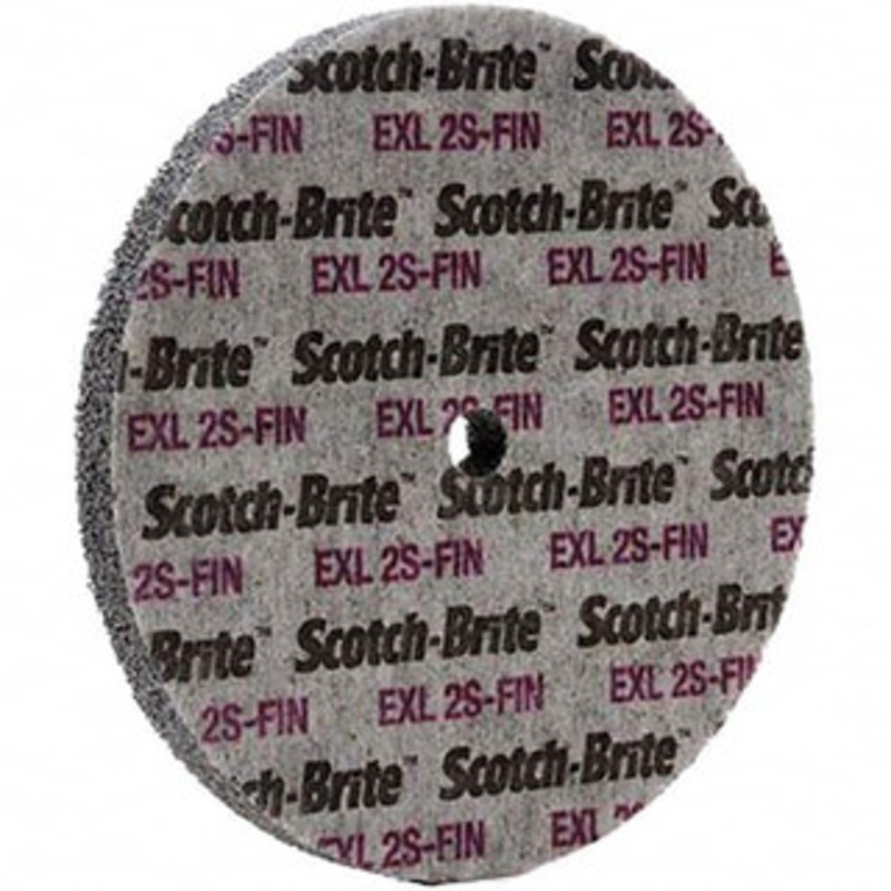 3M 6 Diam, 1/2 Face Width, 1/2 Center Hole, Fine Grade, Silicon Carbide Deburring Wheel Unitized, Soft Density 2 Grade, 5,000 RPM 7000028478 – 01175314