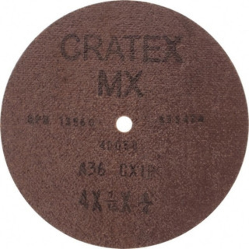 Cratex 4 Diam, 1/4 Hole, 36 Grit Aluminum Oxide Fiber Disc Very Coarse 40058 – 03596632