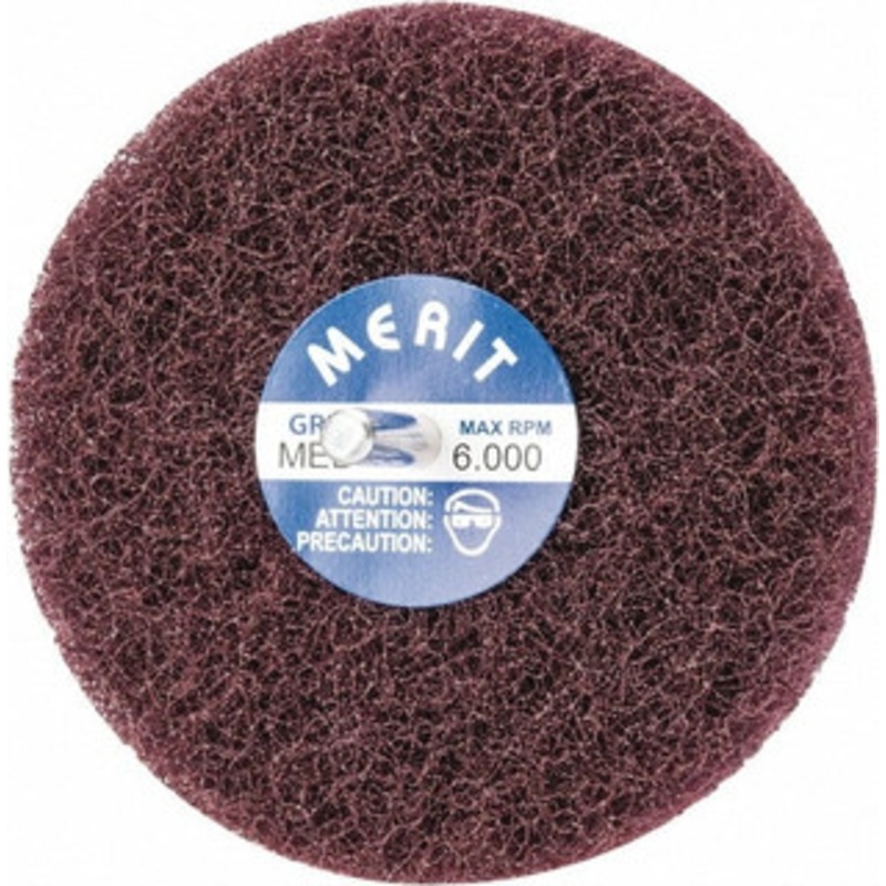 Merit Abrasives 4 Diam, Medium Mounted Scrubber Buffing Wheel 2 Ply, Medium Grade, 1/4 Shank Diam, 6,000 RPM 08834131561 – 72371792