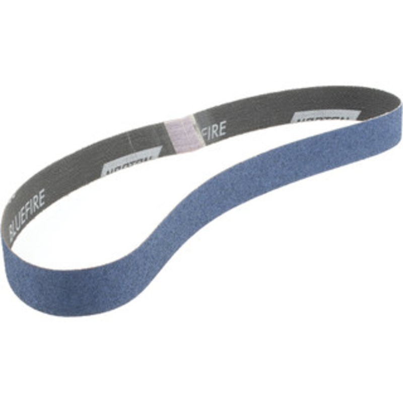 Norton 1 Wide x 30 OAL, 60 Grit, Zirconia Alumina Abrasive Belt Zirconia Alumina, Medium, Coated, X Weighted Cloth Backing, Series R823 78072728583 – 83131359