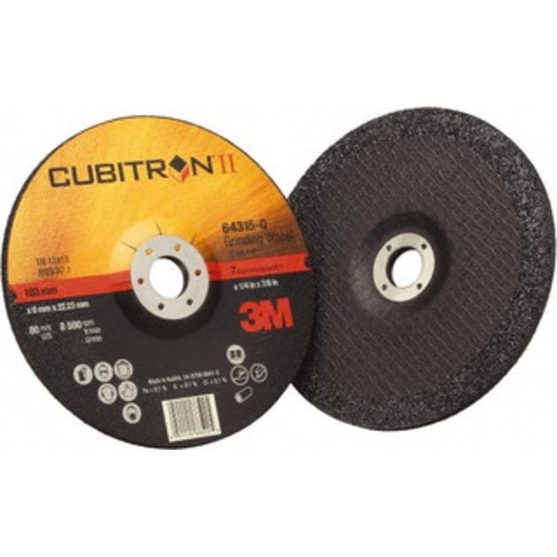 3M 36 Grit, 7 Wheel Diam, 1/4 Wheel Thickness, 7/8 Arbor Hole, Type 27 Depressed Center Wheel Coarse Grade, Ceramic, Resinoid Bond, Q Hardness, 8,500 Max RPM, Compatible with Angle Grinder 7100094062 – 35191238