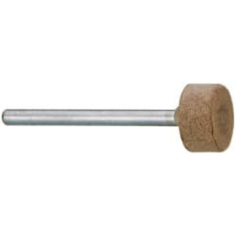 Cratex 1/2 Head Diam x 1/4 Thickness, W183, Cylinder End, Aluminum Oxide Mounted Point Fine Grade, 120 Grit, 22,500 RPM W183A120CXG18 – 67187443