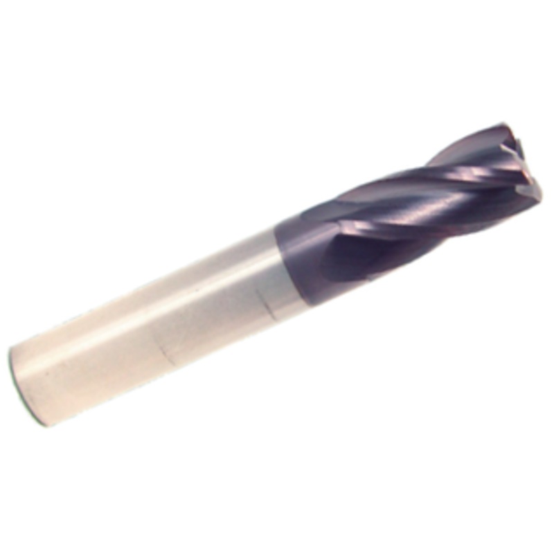 Rushmore 4 Flute Corner Radius .090-.093 End Mill, AlTiN Coated, 5/8 Size & Diameter