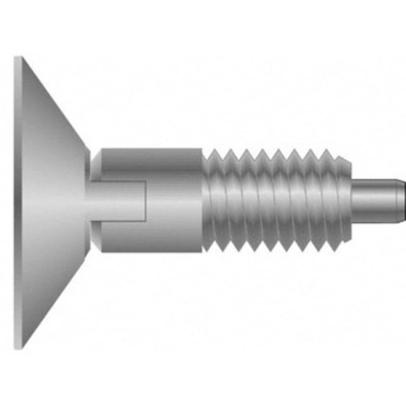 Vlier M10x1.5, 3/4 Thread Length, 0.19 Max Plunger Diam, 1 Lb Init to 8 Lb Final End Force, Locking Knob Handle Plunger Countersunk Knob, 19mm Body Length, 0.22 Plunger Projection SSLRM10 – 87881314