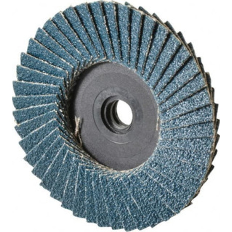 Weiler Abrasives 3 60 Grit Type 27 Zirconia Alumina Flap Disc Medium Grade, Coated, Quick Change Type S Attachment, Plastic Backing, 20,000 RPM 96237 – 01832906