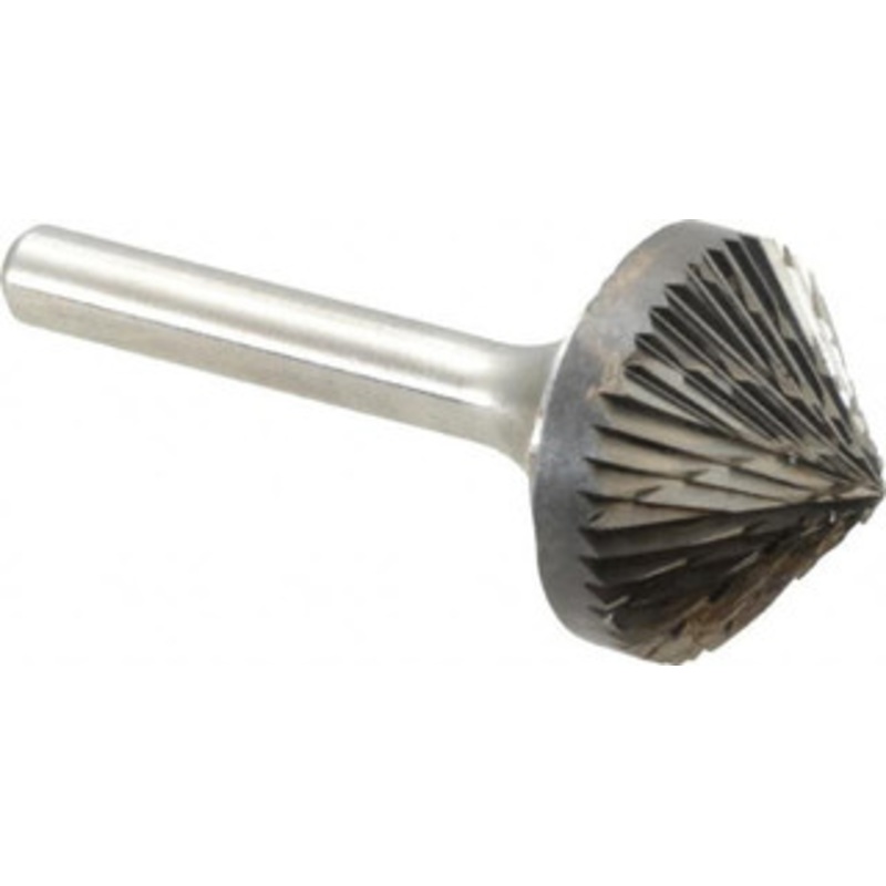 Atrax 1 Cut Diam, 1/4 Shank Diam, 90 Double Cut Cone Burr 2-1/4 OAL, 1/2 LOC SK-9DC-ATX – 07588791