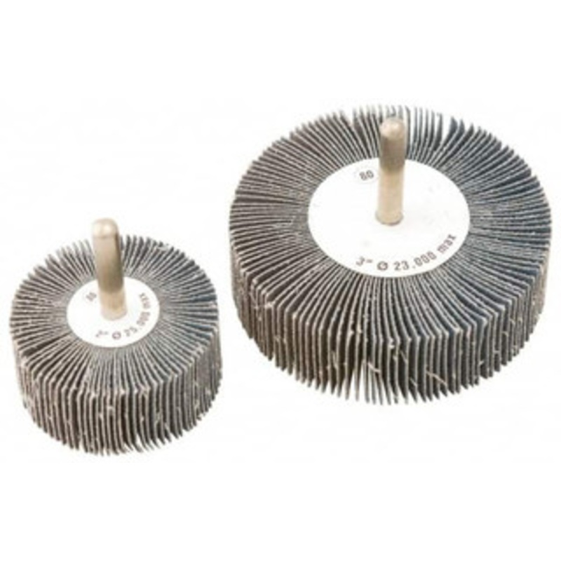 CGW Abrasives 1-1/2 Diam x 1 Face Width, Coarse Zirconia Alumina Coated Mounted Flap Wheel 1/4 Shank Mount, 40 Grit, Cloth Backing, 25,000 Max RPM 41522 – 02725117