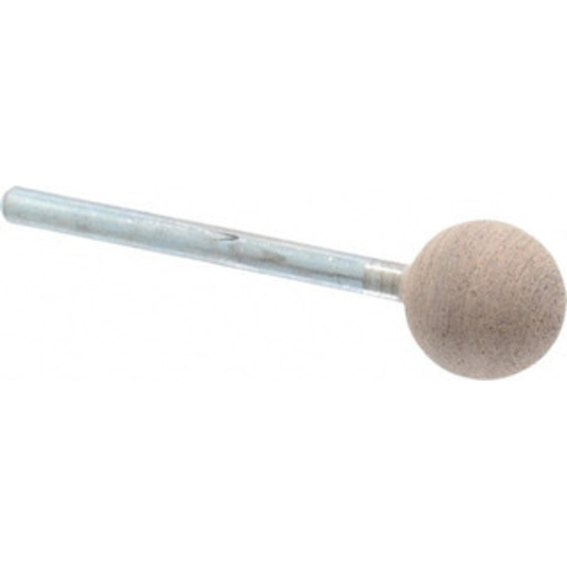 Cratex 1/2 Head Diam x 1/2 Thickness, B121, Ball End, Aluminum Oxide Mounted Point Medium Grade, 80 Grit, 21,000 RPM B121A80CXI 1/8 – 03598570