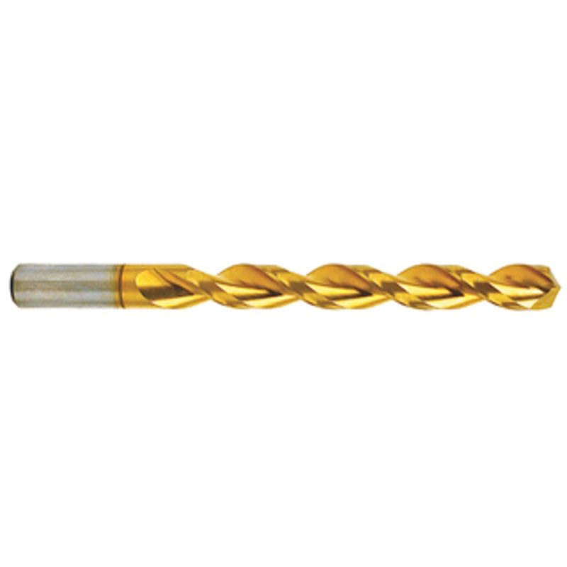 Nachi Parabolic Flute H.S.S. TiN Coated Jobbers Length Twist Drill, #29 Size, 0.1360 Decimal Size, 1-3/4 Flute Length, 2-7/8 Overall Length