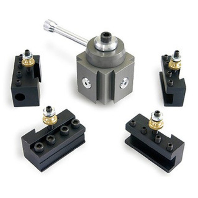Precise 5 Piece Mini Quick-Change Tool Post & Holder Kit – 3900-5350